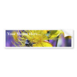 Bees Flowers Bumper Sticker
