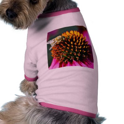 Bees Flowers Macro Pet T Shirt by lifesphere