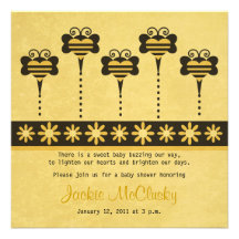 Bees in Flight Invitation Template
