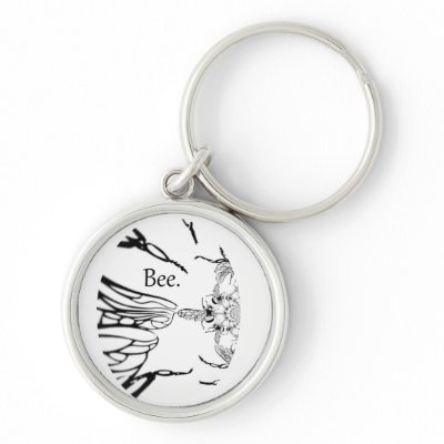 Bees Key Chain by Wordlust