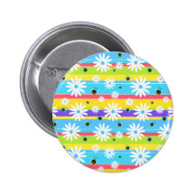 bees n daisies button