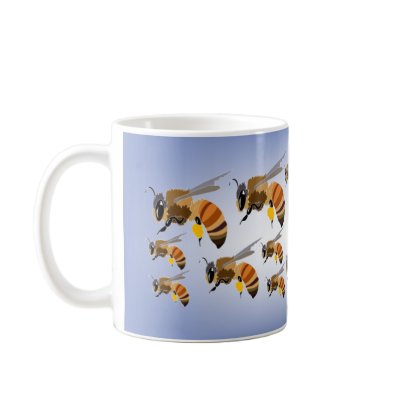 Bees Swarming Coffee Mug by waschwark1959
