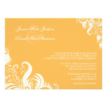 Beeswax Floral Accent Wedding Invitation