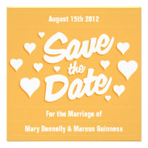 Beeswax Save the Date Hearts Invitation invitations
