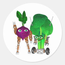 BeetBot and BroccoliBot Sticker