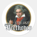 Beethoven Round Sticker