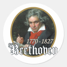 Beethoven Round Sticker