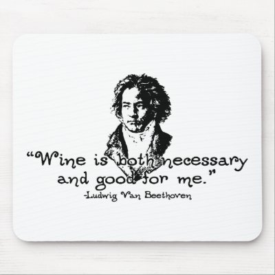 Beethoven - Wine Mouse Pads by kbilltv