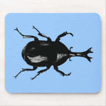 Beetle Beetles Insect Bug Vintage Wood Engraving Mousepads