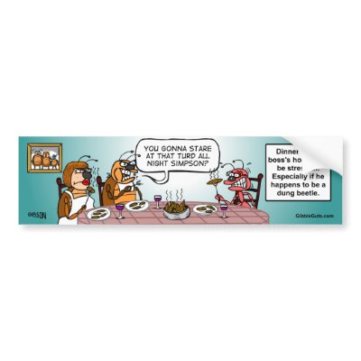 Beetle Boss Bumper Sticker by Gibbleguts