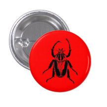 Beetle Insect Bug Vintage Wood Engraving Buttons