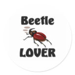 Beetle Lover Round Stickers