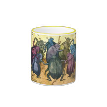 Beetles Celebrating Midsummer Coffee Mugs