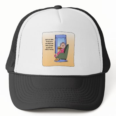 Before Coffee Funny Humourous Maw Hat by mawsworld