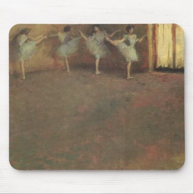 Before the Ballet (detail) by Edgar Degas Mousepad by MasterpieceCafe