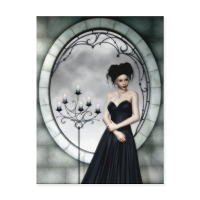 Before The Storm Gothic Fantasy Art Postcard by darkdreams
