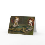 "Befriending an Alligator" Greeting Card