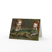 "Befriending an Alligator" Greeting Card