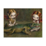 "Befriending an Alligator" Postcard