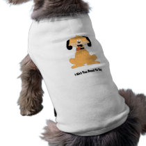 Begging Cartoon Dog Pet Tee Shirt