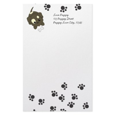 Begging Puppy Personalized Stationery by candystore