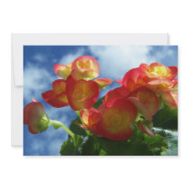 Begonia Blossoms on an Invitation