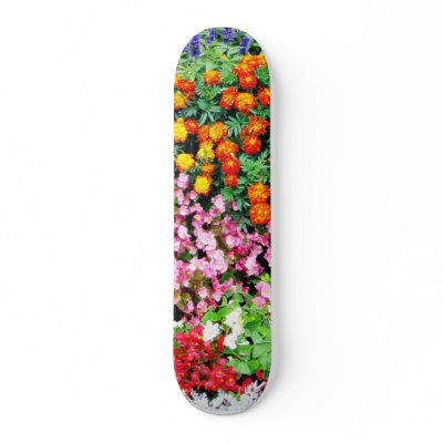 Begonia French Marigold Skateboard Deck by lifesphere