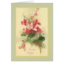 Begonia Vintage Birthday Greetings Cards