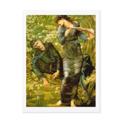 Beguiling of Merlin - Edward Burne-Jones Postcards by JustFineArts