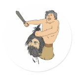 Beheading Round Stickers