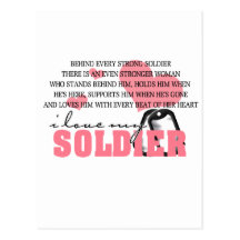 Behind every Soldier Post Card