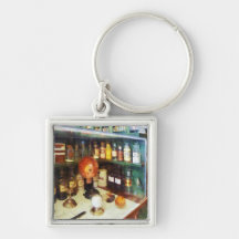 Behind the Counter at the Drugstore Key Chain