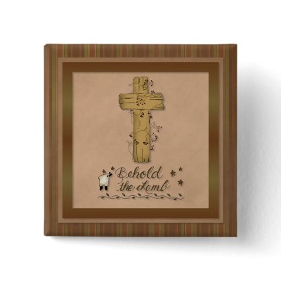 Behold the Lamb Christian Church Button by berkeleygirlforever