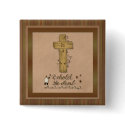 Behold the Lamb Christian Church Button
