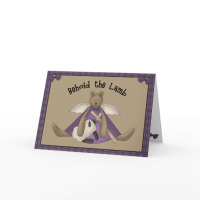Behold the Lamb - Christian Easter Greeting Card by berkeleygirlforever