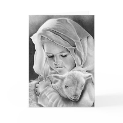 Behold the Lamb of God Card by katerinaart