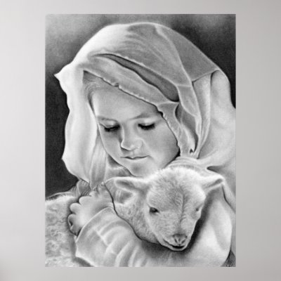 Behold the Lamb of God Print by katerinaart
