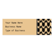 Beige and Black Chevron Pattern. Business Card Template