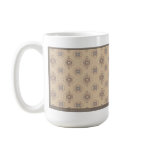 Beige and Brown Print Mug