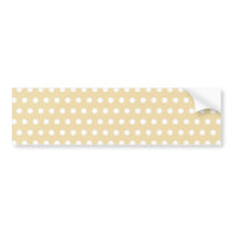 Beige and White Polka Dot Pattern. Spotty. Bumper Sticker
