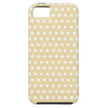 Beige and White Polka Dot Pattern. Spotty. iPhone 5 Cases