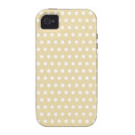 Beige and White Polka Dot Pattern. Spotty. Case-Mate iPhone 4 Cover