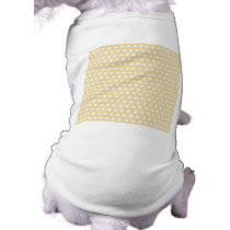 Beige and White Polka Dot Pattern. Spotty. Doggie Shirt