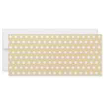 Beige and White Polka Dot Pattern. Spotty. Custom Rack Card