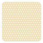 Beige and White Polka Dot Pattern. Spotty. Square Sticker