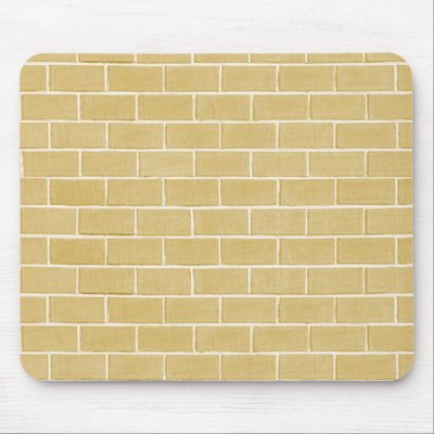 beige brick background mouse mat by secondwynd