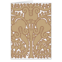 Beige "Brocade" Card