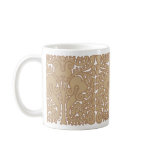 Beige Brocade Coffee Mug