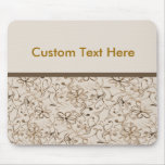 beige brown retro flowers