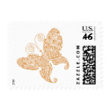 Beige Butterfly Postage postage
